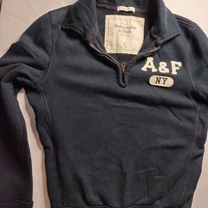 Abercrombie & Fitch Men's Quarter Zip Pullover Size S Color Dark Blue